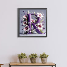 Load image into Gallery viewer, Diamond Painting - Full Round - Lily letter R (40*40CM)