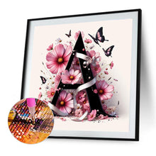 Load image into Gallery viewer, Diamond Painting - Full Round - Daisy Butterfly Letter A (40*40CM)