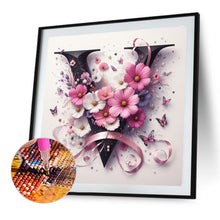 Load image into Gallery viewer, Diamond Painting - Full Round - Daisy Butterfly Letter V (40*40CM)