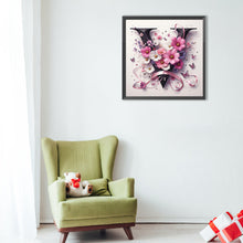 Load image into Gallery viewer, Diamond Painting - Full Round - Daisy Butterfly Letter V (40*40CM)