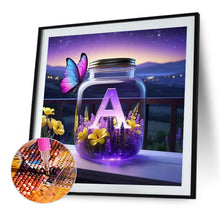 Load image into Gallery viewer, Diamond Painting - Full Round - Fantasy glass bottle butterfly letter A (40*40CM)