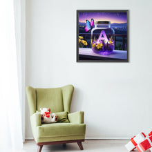Load image into Gallery viewer, Diamond Painting - Full Round - Fantasy glass bottle butterfly letter A (40*40CM)
