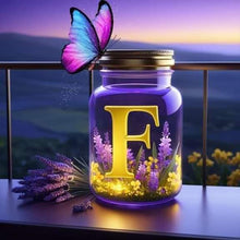 Load image into Gallery viewer, Diamond Painting - Full Round - Fantasy glass bottle butterfly letter F (40*40CM)