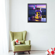 Load image into Gallery viewer, Diamond Painting - Full Round - Fantasy glass bottle butterfly letter F (40*40CM)
