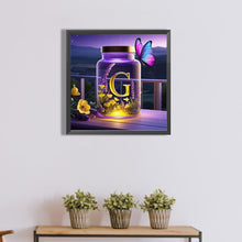 Load image into Gallery viewer, Diamond Painting - Full Round - Fantasy glass bottle butterfly letter G (40*40CM)