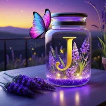 Load image into Gallery viewer, Diamond Painting - Full Round - Fantasy glass bottle butterfly letter J (40*40CM)