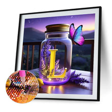 Load image into Gallery viewer, Diamond Painting - Full Round - Fantasy glass bottle butterfly letter L (40*40CM)