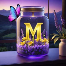 Load image into Gallery viewer, Diamond Painting - Full Round - Fantasy glass bottle butterfly letter M (40*40CM)