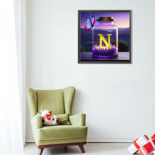 Load image into Gallery viewer, Diamond Painting - Full Round - Fantasy glass bottle butterfly letter N (40*40CM)