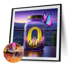 Load image into Gallery viewer, Diamond Painting - Full Round - Fantasy glass bottle butterfly letter O (40*40CM)
