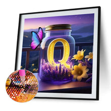 Load image into Gallery viewer, Diamond Painting - Full Round - Fantasy glass bottle butterfly letter Q (40*40CM)