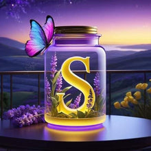 Load image into Gallery viewer, Diamond Painting - Full Round - Fantasy glass bottle butterfly letter S (40*40CM)