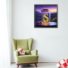 Load image into Gallery viewer, Diamond Painting - Full Round - Fantasy glass bottle butterfly letter S (40*40CM)