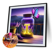 Load image into Gallery viewer, Diamond Painting - Full Round - Fantasy glass bottle butterfly letter T (40*40CM)