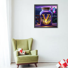 Load image into Gallery viewer, Diamond Painting - Full Round - Fantasy glass bottle butterfly letter V (40*40CM)
