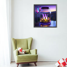 Load image into Gallery viewer, Diamond Painting - Full Round - Fantasy glass bottle butterfly letter W (40*40CM)
