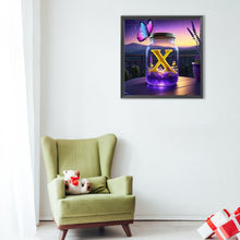 Load image into Gallery viewer, Diamond Painting - Full Round - Fantasy glass bottle butterfly letter X (40*40CM)