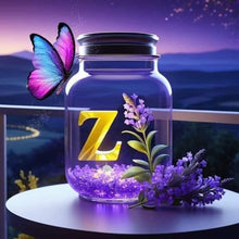Load image into Gallery viewer, Diamond Painting - Full Round - Fantasy glass bottle butterfly letter Z (40*40CM)