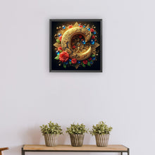 Load image into Gallery viewer, Diamond Painting - Full Round - Rose gold stamping letter C (30*30CM)