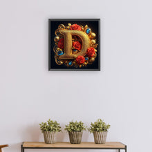 Load image into Gallery viewer, Diamond Painting - Full Round - Rose gold stamping letter D (30*30CM)