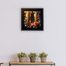Load image into Gallery viewer, Diamond Painting - Full Round - Rose gold stamping letter U (30*30CM)