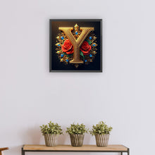 Load image into Gallery viewer, Diamond Painting - Full Round - Rose gold stamping letter Y (30*30CM)