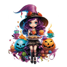 Load image into Gallery viewer, Diamond Painting - Full Round - halloween witch (30*40CM)