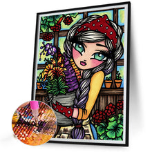 Load image into Gallery viewer, Diamond Painting - Full Round - flower market girl (40*50CM)