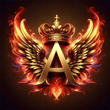 Load image into Gallery viewer, Diamond Painting - Full Round - Feather wings letter A (30*30CM)