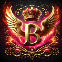 Load image into Gallery viewer, Diamond Painting - Full Round - Feather wings letter B (30*30CM)