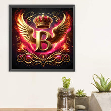 Load image into Gallery viewer, Diamond Painting - Full Round - Feather wings letter B (30*30CM)