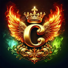 Load image into Gallery viewer, Diamond Painting - Full Round - Feather wings letter C (30*30CM)