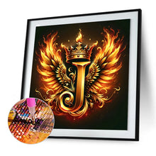 Load image into Gallery viewer, Diamond Painting - Full Round - Feather wings letter J (30*30CM)