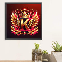 Load image into Gallery viewer, Diamond Painting - Full Round - Feather wings letter K (30*30CM)