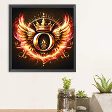 Load image into Gallery viewer, Diamond Painting - Full Round - Feather wings letter O (30*30CM)