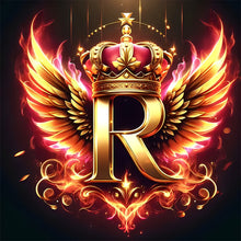 Load image into Gallery viewer, Diamond Painting - Full Round - Feather wings letter R (30*30CM)
