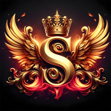 Load image into Gallery viewer, Diamond Painting - Full Round - Feather wings letter S (30*30CM)