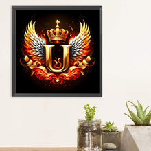 Load image into Gallery viewer, Diamond Painting - Full Round - Feather wings letter U (30*30CM)