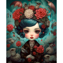 Load image into Gallery viewer, AB Diamond Painting - Full Round - rose girl (40*50CM)