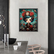 Load image into Gallery viewer, AB Diamond Painting - Full Round - rose girl (40*50CM)