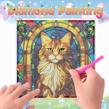 Load image into Gallery viewer, Stained Glass Animal DIY Creative Mosaic Sticker Craft Diamond Painting Sticker