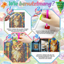 Load image into Gallery viewer, Stained Glass Animal DIY Creative Mosaic Sticker Craft Diamond Painting Sticker