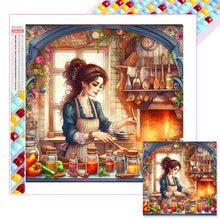 Load image into Gallery viewer, Diamond Painting - Full Square - woman cooking (40*40CM)