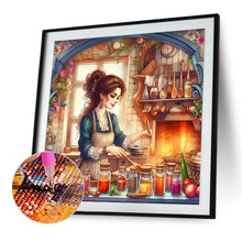 Load image into Gallery viewer, Diamond Painting - Full Square - woman cooking (40*40CM)