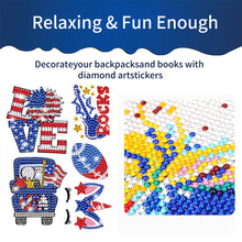 Load image into Gallery viewer, 12/16Pcs Independence Day Elements Diamond Painting Sticker Rhinestone Stickers