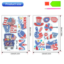 Load image into Gallery viewer, 12/16Pcs Independence Day Elements Diamond Painting Sticker Rhinestone Stickers
