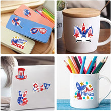 Load image into Gallery viewer, 12/16Pcs Independence Day Elements Diamond Painting Sticker Rhinestone Stickers