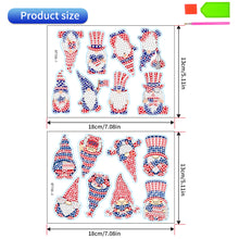 Load image into Gallery viewer, 12/16Pcs Independence Day Elements Diamond Painting Sticker Rhinestone Stickers