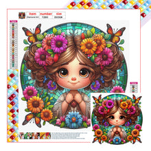 Load image into Gallery viewer, Diamond Painting - Full Square - butterfly flower girl (35*35CM)