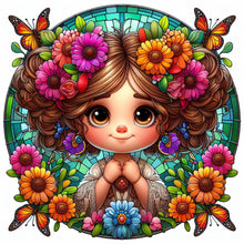 Load image into Gallery viewer, Diamond Painting - Full Square - butterfly flower girl (35*35CM)
